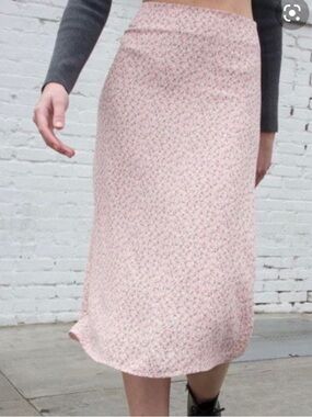 Women’s Pink Floral Midi Skirt